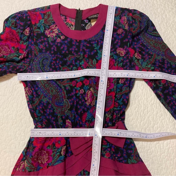Vintage Plaza South Floral Paisley Dress | Size 2 | Golden Girls | 80s Ladies - Picture 4 of 10